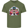 Nutcracker Joypad Gaming Joy Stick Gamer Mens Cotton T-Shirt Tee Top Military Green