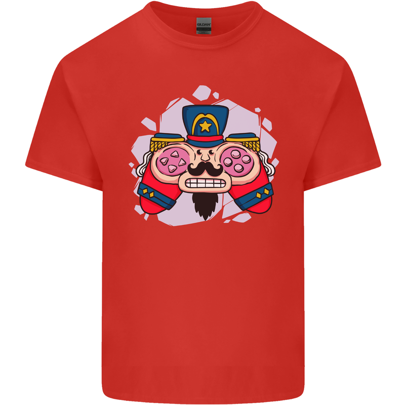Nutcracker Joypad Gaming Joy Stick Gamer Mens Cotton T-Shirt Tee Top Red