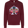 Nutcracker Joypad Gaming Joy Stick Gamer Mens Sweatshirt Jumper Maroon