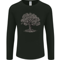 Oak Tree Mens Long Sleeve T-Shirt Black