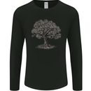 Oak Tree Mens Long Sleeve T-Shirt Black