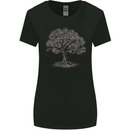 Oak Tree Womens Wider Cut T-Shirt Black