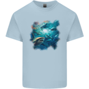Ocean Great White Sharks Kids T-Shirt Childrens Light Blue