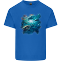 Ocean Great White Sharks Kids T-Shirt Childrens Royal Blue