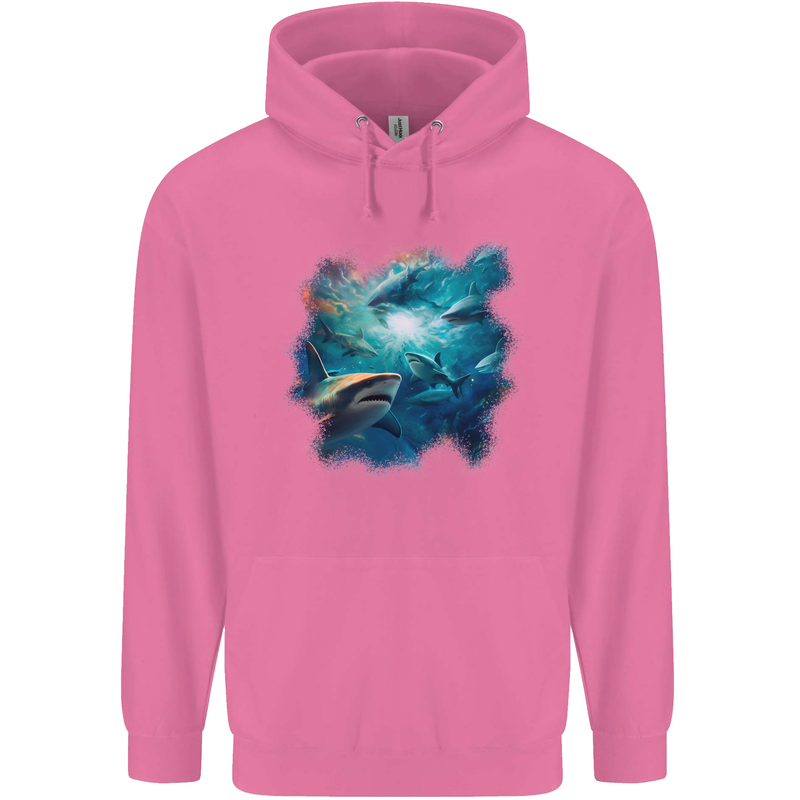 Ocean Great White Sharks Mens 80% Cotton Hoodie Azelea