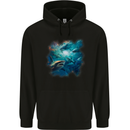 Ocean Great White Sharks Mens 80% Cotton Hoodie Black