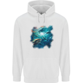 Ocean Great White Sharks Mens 80% Cotton Hoodie White