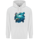 Ocean Great White Sharks Mens 80% Cotton Hoodie White