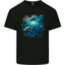 Ocean Great White Sharks Mens Cotton T-Shirt Tee Top Black