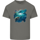 Ocean Great White Sharks Mens Cotton T-Shirt Tee Top Charcoal
