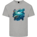 Ocean Great White Sharks Mens Cotton T-Shirt Tee Top Sports Grey
