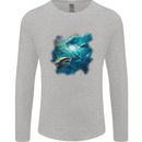 Ocean Great White Sharks Mens Long Sleeve T-Shirt Sports Grey