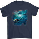 Ocean Great White Sharks Mens T-Shirt 100% Cotton Navy Blue