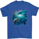 Ocean Great White Sharks Mens T-Shirt 100% Cotton Royal Blue