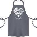 Ocean Heart Ecology Dolphin Fish Whale Octopus Cotton Apron 100% Organic Steel