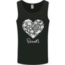 Ocean Heart Ecology Dolphin Fish Whale Octopus Mens Vest Tank Top Black