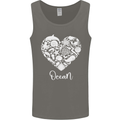 Ocean Heart Ecology Dolphin Fish Whale Octopus Mens Vest Tank Top Charcoal