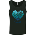 Ocean Heart Ecology Dolphin Turtle Whale Octopus Mens Vest Tank Top Black
