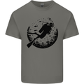 Ocean Scuba Diver Diving Mens Cotton T-Shirt Tee Top Charcoal