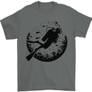 Ocean Scuba Diver Diving Mens T-Shirt 100% Cotton Charcoal