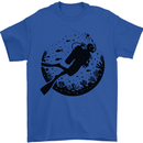 Ocean Scuba Diver Diving Mens T-Shirt 100% Cotton Royal Blue