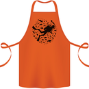 Ocean Scuba Diving Diver Cotton Apron 100% Organic Orange