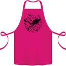 Ocean Scuba Diving Diver Cotton Apron 100% Organic Pink