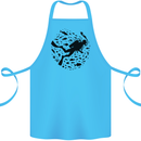 Ocean Scuba Diving Diver Cotton Apron 100% Organic Turquoise
