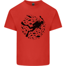 Ocean Scuba Diving Diver Mens Cotton T-Shirt Tee Top Red