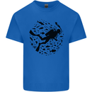 Ocean Scuba Diving Diver Mens Cotton T-Shirt Tee Top Royal Blue