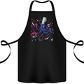 Octo Chef Funny Octopus Cook Cooking Cotton Apron 100% Organic Black