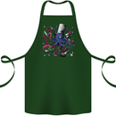 Octo Chef Funny Octopus Cook Cooking Cotton Apron 100% Organic Forest Green