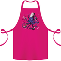 Octo Chef Funny Octopus Cook Cooking Cotton Apron 100% Organic Pink