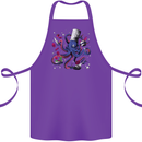 Octo Chef Funny Octopus Cook Cooking Cotton Apron 100% Organic Purple