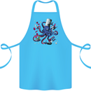 Octo Chef Funny Octopus Cook Cooking Cotton Apron 100% Organic Turquoise