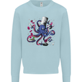 Octo Chef Funny Octopus Cook Cooking Kids Sweatshirt Jumper Light Blue