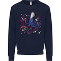 Octo Chef Funny Octopus Cook Cooking Kids Sweatshirt Jumper Navy Blue