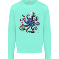 Octo Chef Funny Octopus Cook Cooking Kids Sweatshirt Jumper Peppermint