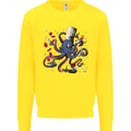 Octo Chef Funny Octopus Cook Cooking Kids Sweatshirt Jumper Yellow