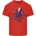 Octo Chef Funny Octopus Cook Cooking Kids T-Shirt Childrens Red