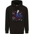 Octo Chef Funny Octopus Cook Cooking Mens 80% Cotton Hoodie Black