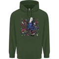 Octo Chef Funny Octopus Cook Cooking Mens 80% Cotton Hoodie Forest Green