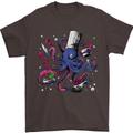 Octo Chef Funny Octopus Cook Cooking Mens T-Shirt 100% Cotton Dark Chocolate