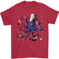 Octo Chef Funny Octopus Cook Cooking Mens T-Shirt 100% Cotton Red