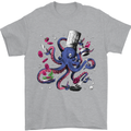 Octo Chef Funny Octopus Cook Cooking Mens T-Shirt 100% Cotton Sports Grey