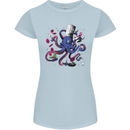 Octo Chef Funny Octopus Cook Cooking Womens Petite Cut T-Shirt Light Blue