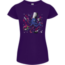 Octo Chef Funny Octopus Cook Cooking Womens Petite Cut T-Shirt Purple