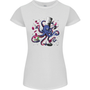 Octo Chef Funny Octopus Cook Cooking Womens Petite Cut T-Shirt White