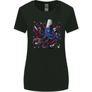 Octo Chef Funny Octopus Cook Cooking Womens Wider Cut T-Shirt Black