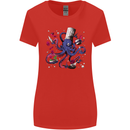 Octo Chef Funny Octopus Cook Cooking Womens Wider Cut T-Shirt Red